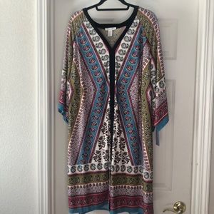 Multi-colored BOHO Dress - 18W - NWT